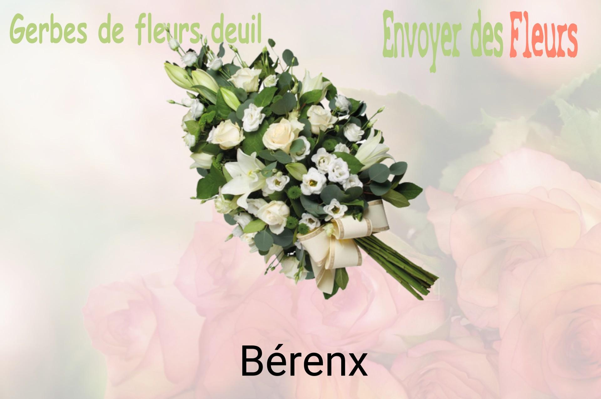 Gerbe de fleurs de deuil livrée à Bérenx